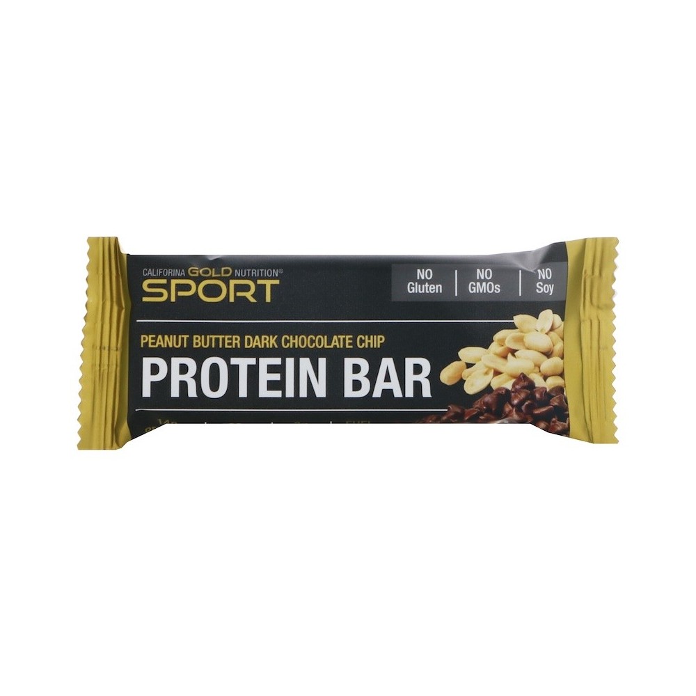 Barrita de proteína, Maní y chocolate negro, 60 g. de California Gold Nutrition California Gold Nutrition CGN-01096 Proteinas...