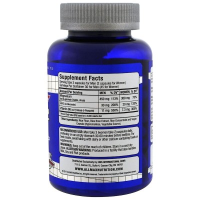 ZMX2 avanzado, 90 cápsulas de ALLMAX Nutrition SOLGAR AMX-12810 Suplementos Minerales  salud.bio