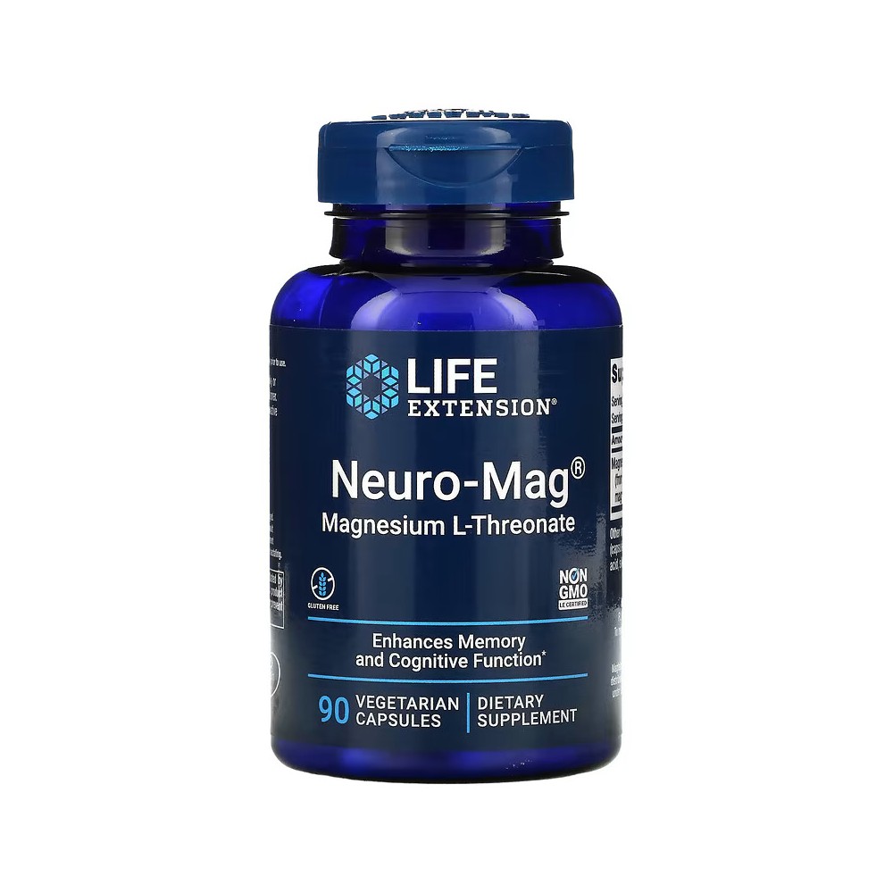 Neuro-Mag, L-Treonato de magnesio, 90 cápsulas vegetarianas de Life Extension Life Extension LEX-16039 Suplementos Minerales ...