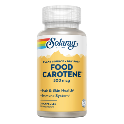 Food Carotene 500mg (Vitamina A de Betacaroteno 10000UI) 30 Perlas de Solaray SOLARAY SM-4113 Antioxidantes salud.bio