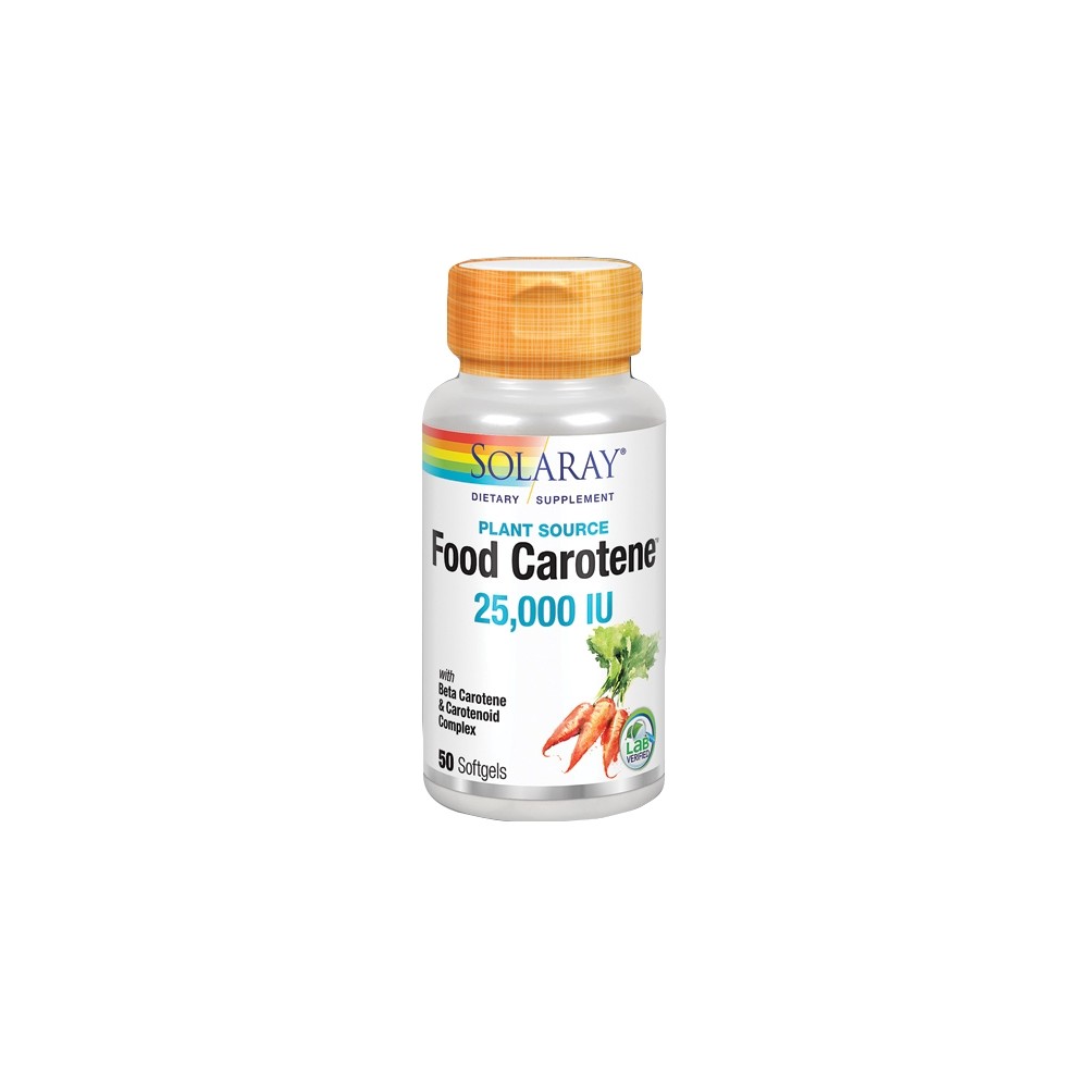 Food Carotene 50 Perlas 7.500mcg (25.000iU) de Solaray SOLARAY SM-4106 Antioxidantes salud.bio