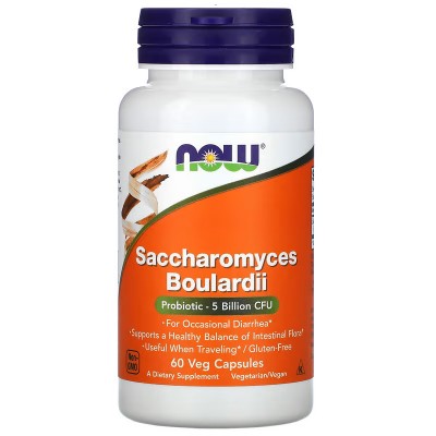 Saccharomyces boulardii, 60 cápsulas vegetales de NOW Foods NOW Foods NOW-02934 Ayudas aparato Digestivo salud.bio