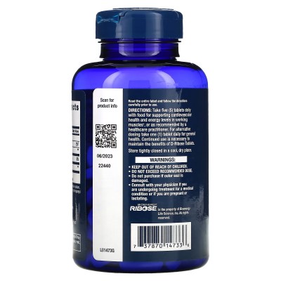 D-Ribose Nicotinamide Riboside 1020mg, 100 comp. de Life Extension Life Extension LEX-14733 Patologías e indicaciones salud.bio