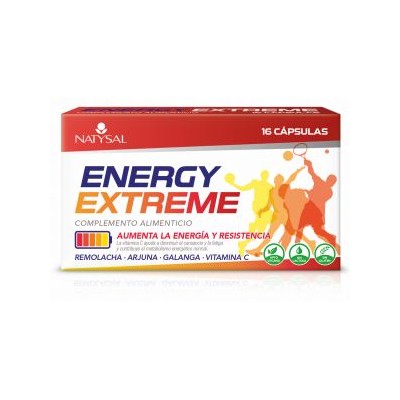 Energy Extrema 16 cápsulas de Natysal Natysal NAT-13683 Cansancio, fatiga, astenia primaveral salud.bio