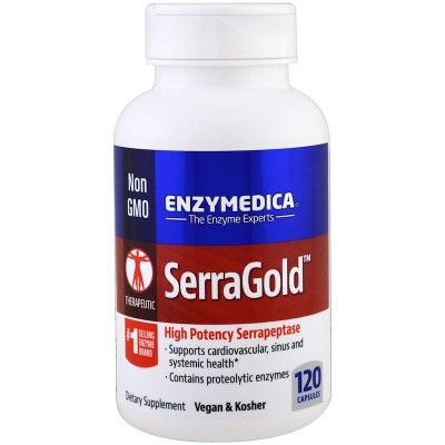 SerraGold 120 Cápsulas de serrapeptasa de Enzymedica Enzymedica ENZ-26301 Ayudas aparato Digestivo salud.bio