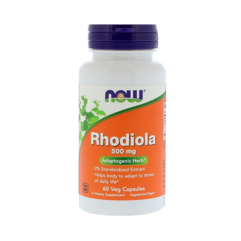 Rhodiola, 500 mg, 60 cápsulas vegetales de Now Foods NOW Foods NOW-04754 Estados emocionales, ansiedad, estrés, depresión, re...