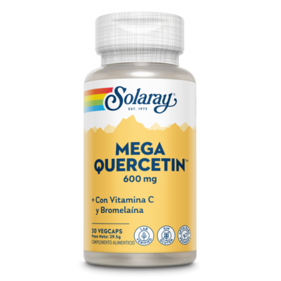 Small Mega Quercetin™ 30 VegCaps. Sin gluten Apto para veganos de Solaray SOLARAY SM-91186 Antioxidantes salud.bio