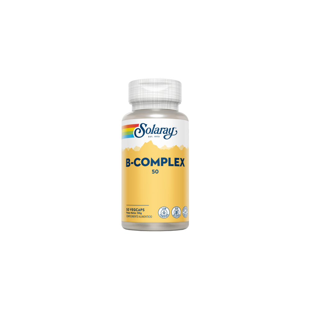 Vitamina B Complex 50 - 50 Cápsulas Vegetales de solaray SOLARAY SM-4270 Vitamina B salud.bio