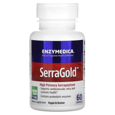 SerraGold 60 Cápsulas de serrapeptasa de Enzymedica Enzymedica ENZ-26300 Ayudas aparato Digestivo salud.bio