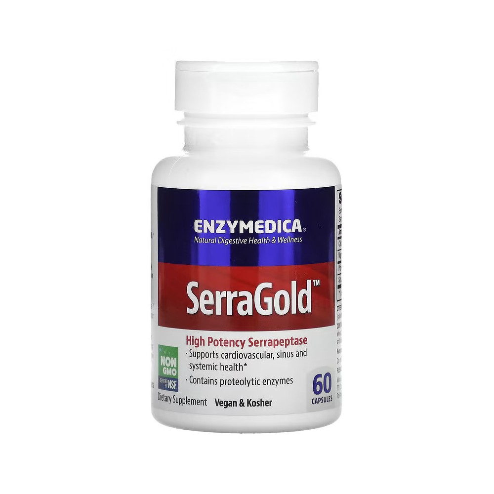 SerraGold 60 Cápsulas de serrapeptasa de Enzymedica Enzymedica ENZ-26300 Ayudas aparato Digestivo salud.bio