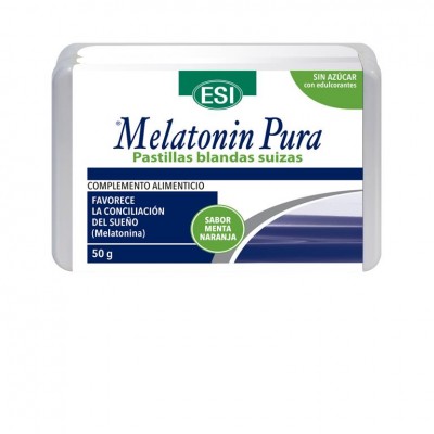Melatonina 1mg Pura (Pastillas blandas suizas) sin azúcar 50g de ESI ESI ESI-19011305 insomnio y descanso salud.bio