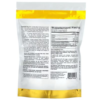 CollagenUP, Colágeno marino hidrolizado con ácido hialurónico y vitamina C, Sin sabor, 206 g de California Gold Nutrition Cal...