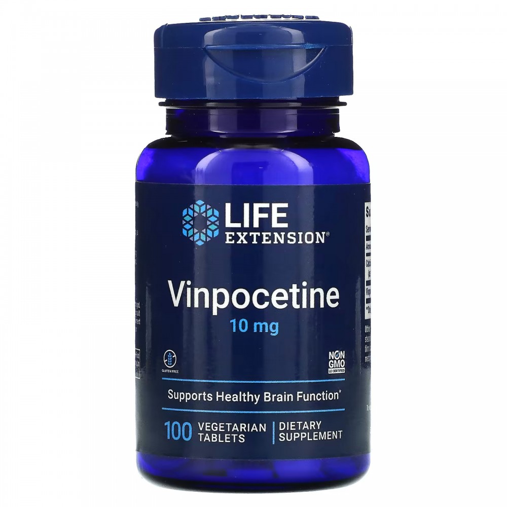 Vinpocetina, 10 mg, 100 comprimidos vegetales de Life Extension Life Extension LEX-13271 Ayuda Funcion Celebral salud.bio