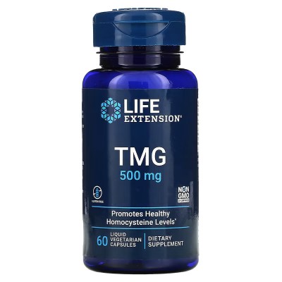 TMG, Cardiovascular 60 cápsulas vegetales de Life Extension Life Extension LEX-18596 Sistema circulatorio salud.bio