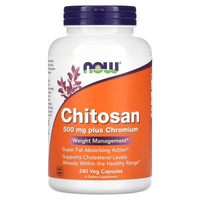 Chitosan (Quitosano) 500 mg, 240 cápsulas vegetales de NOW Foods NOW Foods NOW-02026 Quemagrasas y similares salud.bio