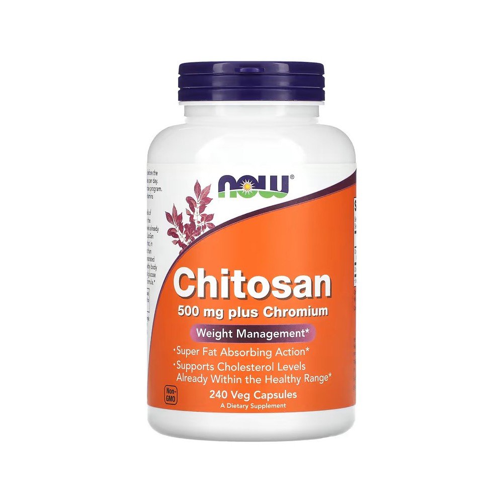 Chitosan (Quitosano) 500 mg, 240 cápsulas vegetales de NOW Foods NOW Foods NOW-02026 Quemagrasas y similares salud.bio