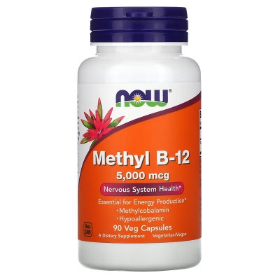 B12 de metilo, 5000 mcg, 90 pastillas de NOW Foods NOW Foods NOW-00505 Vitamina B salud.bio