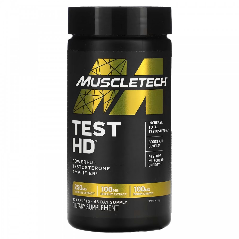 Test HD, Estimulador potente de testosterona, 90 cápsulas de liberación rápida de Muscletech Muscletech MSC-60409 Gainers: Lo...