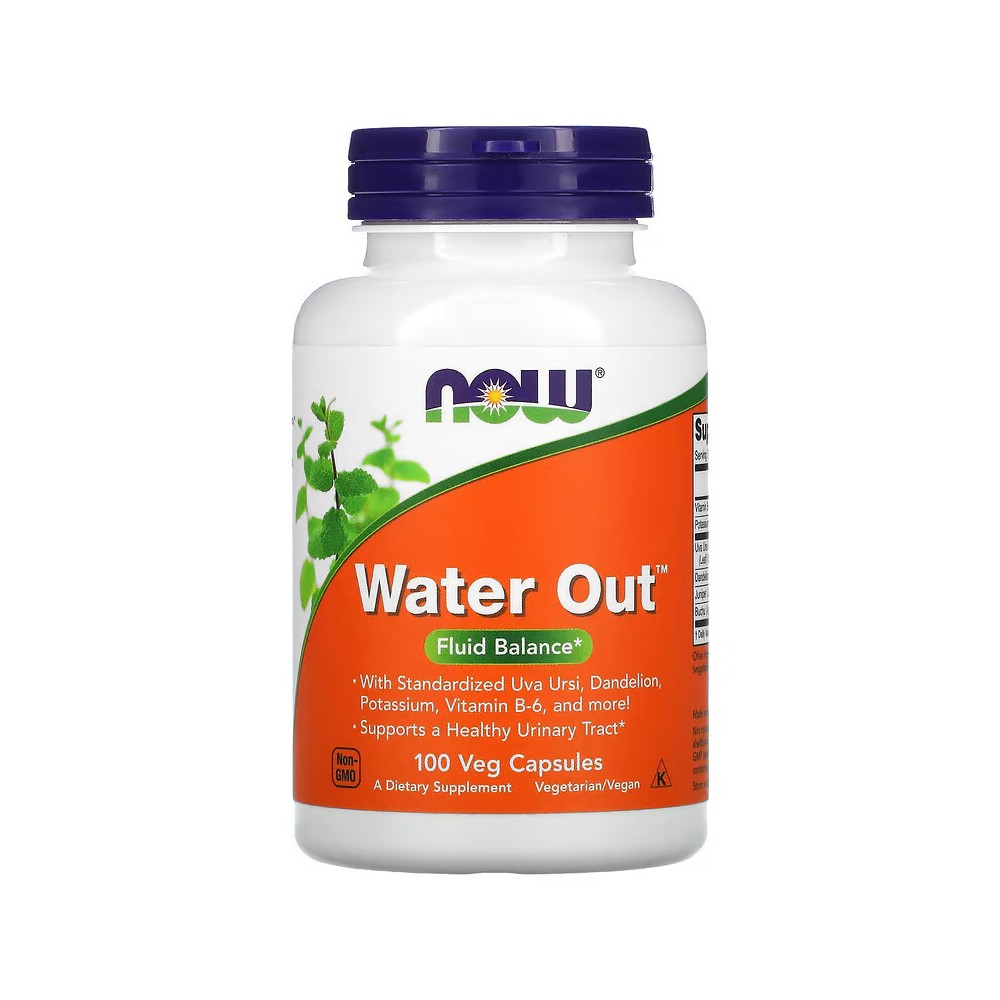 Eliminación de agua, Equilibrio de líquidos, 100 cápsulas vegetales de NOW Foods NOW Foods NOW-01908 Drenantes y Diureticos s...