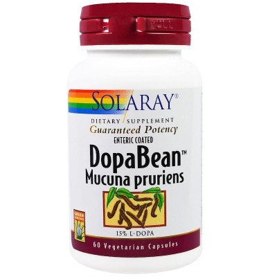 DopaBean Mucuna Pruriens en 60 cápsulas vegetarianas de Solaray SOLARAY  Estados emocionales, ansiedad, estrés, depresión, re...