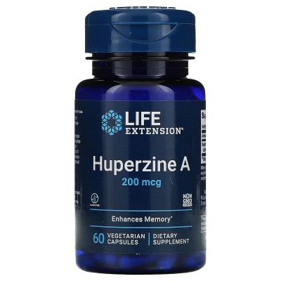 Huperzina A, 200 mcg, 60 cápsulas vegetales de Life Extension Life Extension LEX-15276 Memoria salud.bio