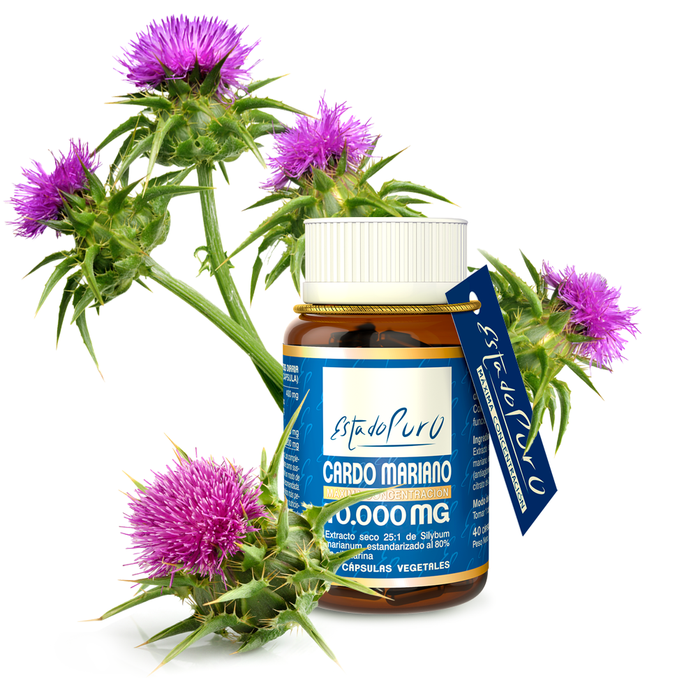 Cardo Mariano 10000mg 40 Cápsulas de Estado Puro Tongil M10 Higado y sistema hepatobiliar salud.bio