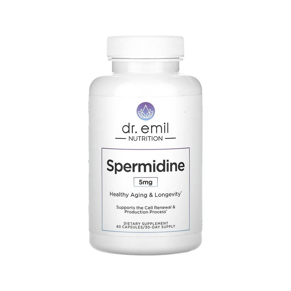 Espermidina, 2,5 mg, 60 cápsulas de Dr. Emil Nutrition Dr. Emil Nutrition DEM-95668 Control de Peso salud.bio