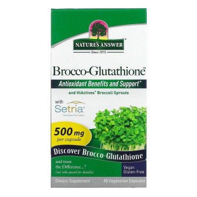 Brocco-Glutathione, Protección antioxidante, 500 mg, 60 cápsulas vegetales de Nature's Answer Nature's Answer NTA-16030 Antio...
