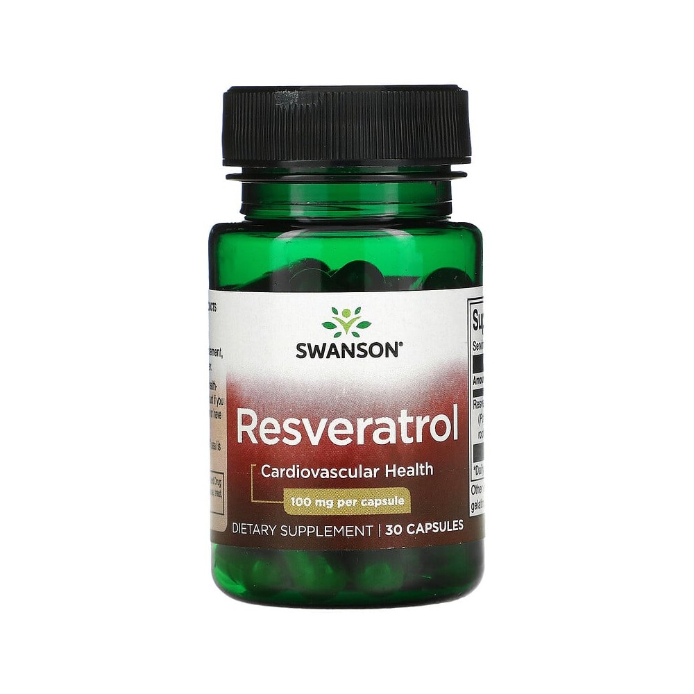 Resveratrol, (Polygonum cuspidatum) 100 mg, 30 cápsulas de Swanson Swanson SWV-02283 Antioxidantes salud.bio