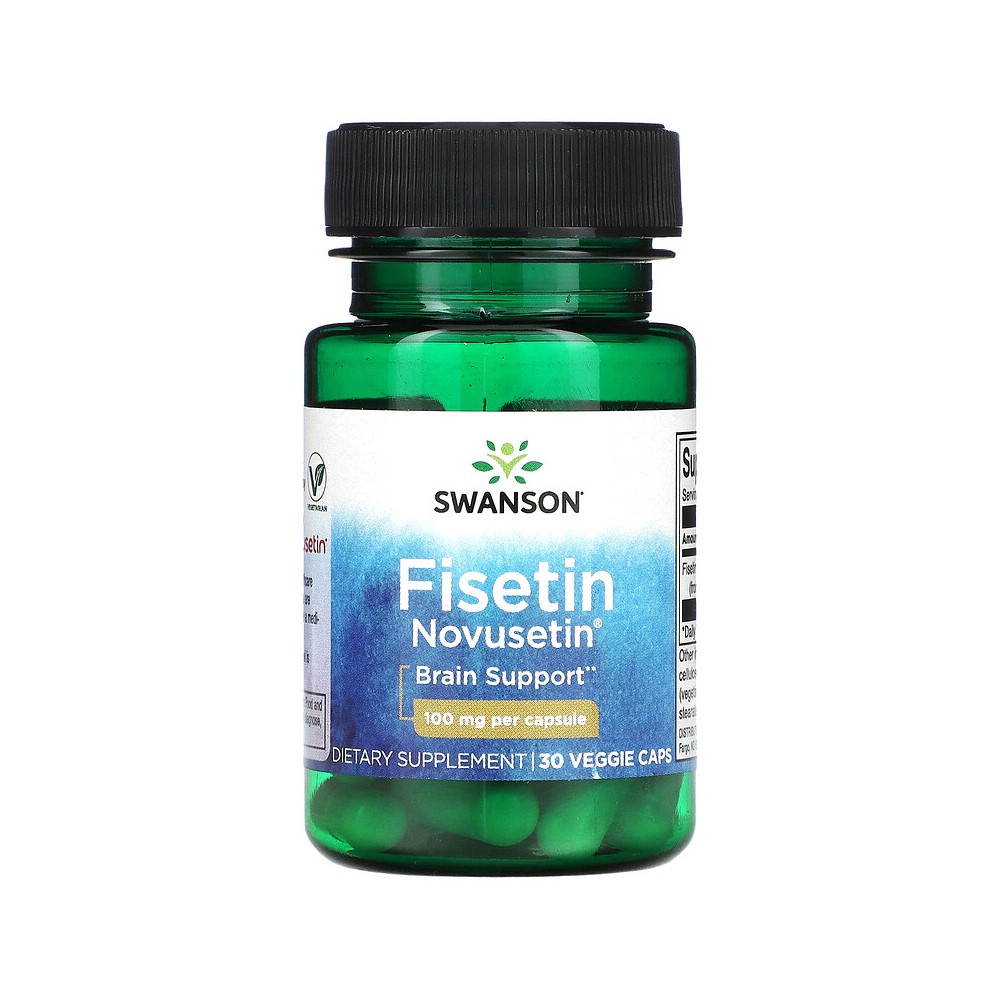 Fisetina novusetina, 100 mg, 30 cápsulas vegetales de Swanson Swanson SWV-02707 Antioxidantes salud.bio