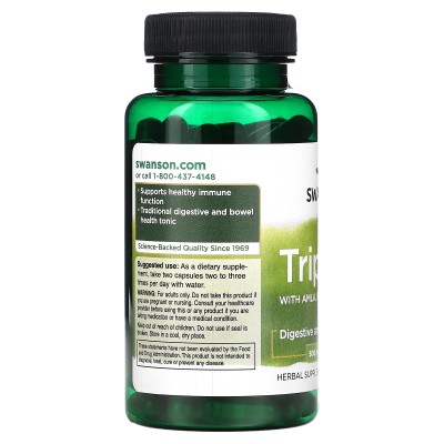Triphala con grosellero de la India, behada y harada, 500 mg, 100 cápsulas de Swanson Swanson SWV-11039 Ayudas aparato Digest...