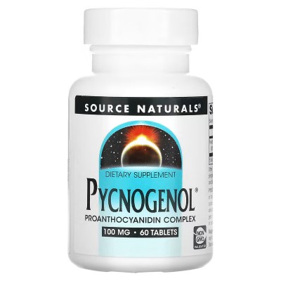 Pycnogenol 100 mg, 60 Comprimidos de Source Naturals® Natural Sources SNS-00333 Antioxidantes salud.bio