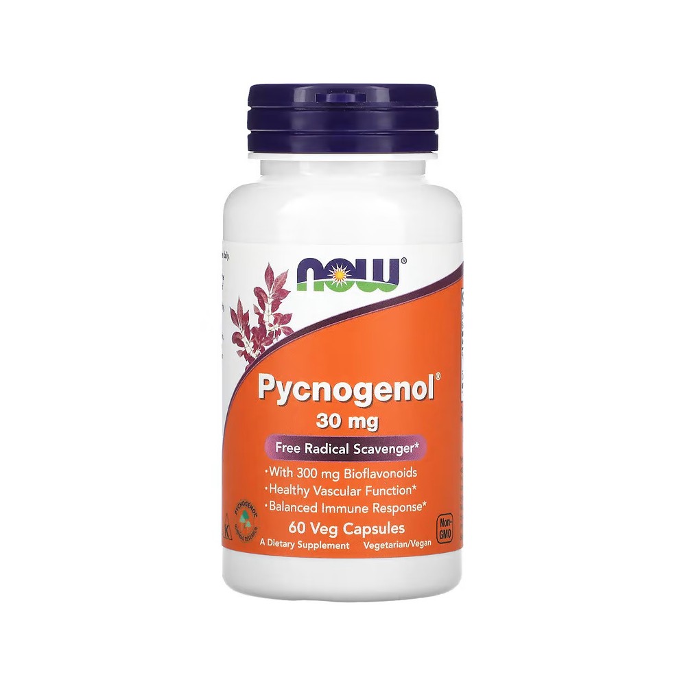 Pycnogenol, 30 mg, 60 cápsulas vegetales de NOW Foods NOW Foods NOW-03264 Antioxidantes salud.bio