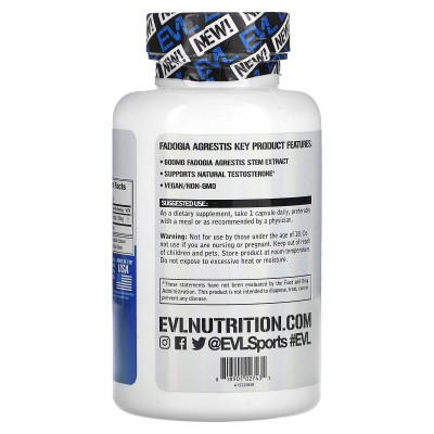 Fadogia agrestis 30 cápsulas vegetales de EVLution Nutrition EVLution Nutrition EVL-02743 Salud Sexual y Fertilidad salud.bio