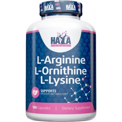 L-Arginina L-ornitina L-lisina 100 Caps. de Haya labs Haya Labs 15680 Aminoácidos salud.bio