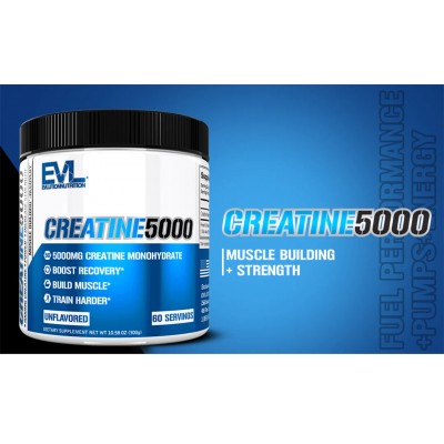 CREATINA 5000, Sin sabor, 300 g (10,58 oz) de EVLution Nutrition EVLution Nutrition EVL-24065 Suplementos Deportivos (Complem...