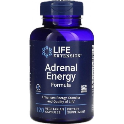 Adrenal Energy Formula, Fórmula de energía suprarrenal, 120 cápsulas vegetales de Life Extension Life Extension LEX-16300 Can...
