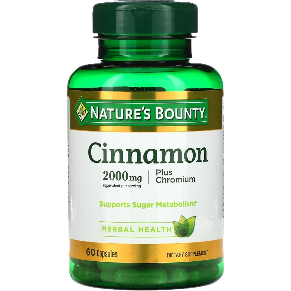 Cromo y Canela en cápsulas de Nature's Bounty Nature'S Bounty 71546 Ayuda Glucemia y Diabetes salud.bio