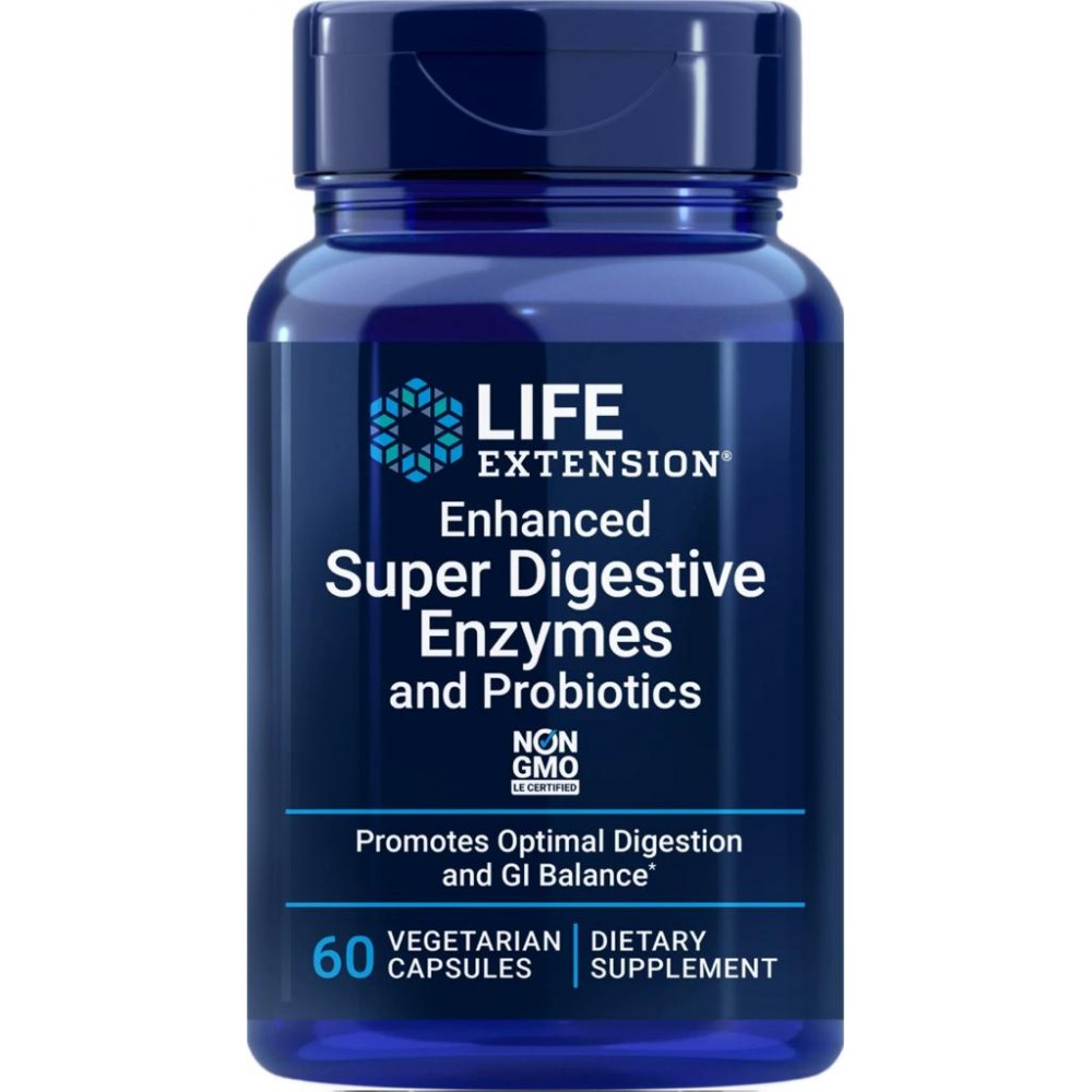 Super Digestivo Enzimas y probióticos 60 VegeCápsulas de Life Extension Life Extension LEX-20226 Ayudas aparato Digestivo sal...