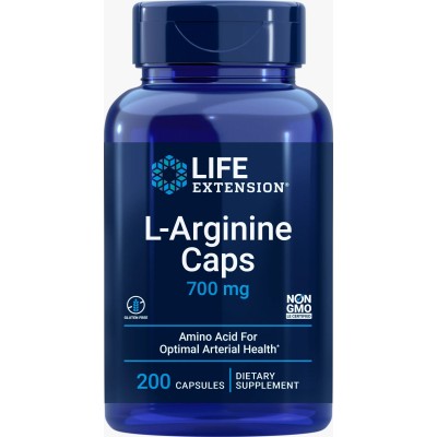 L-Arginina 700mg. 200 Caps. de Life Extension Life Extension LEX-16242 Aminoácidos salud.bio