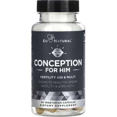 Concepción para hombres, Suplemento multivitamínico que favorece la fertilidad, 60 cápsulas vegetales de Eu Natural Eu Natura...