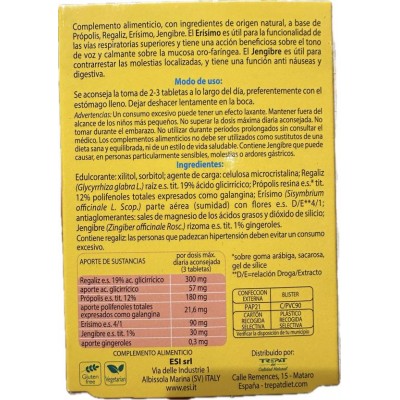 Propolaid Propolgola Jengibre 30 Comprimidos de ESI® ESI ESI-21011250 Acción benéfica garganta y pecho salud.bio