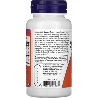 EpiCor PLUS immunity 60 cápsulas vegetales de Now Foods NOW Foods NOW-03037 Sistema inmunitario salud.bio