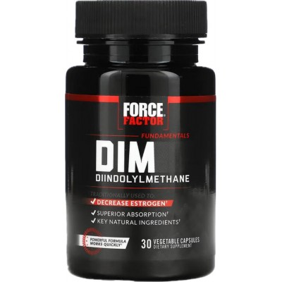DIM Di-indolyl Methane 300mg 30Cáps, ingredientes esenciales de Force Factor Force Factor FOA-01524 Suplementos Deportivos (C...