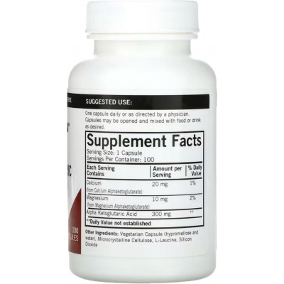 Alpha Ketoglutaric Acid, 300 mg, 100 Cápsulas de Kirkman Labs Kirkman Labs KIM-02074 Suplementos Deportivos (Complementos Ali...