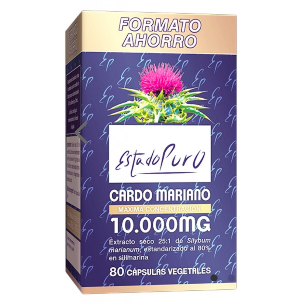 Cardo Mariano 10000mg 80 Cápsulas de Estado Puro Tongil M90 Higado y sistema hepatobiliar salud.bio