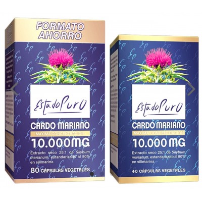 Cardo Mariano 10000mg 80 Cápsulas de Estado Puro Tongil M90 Higado y sistema hepatobiliar salud.bio
