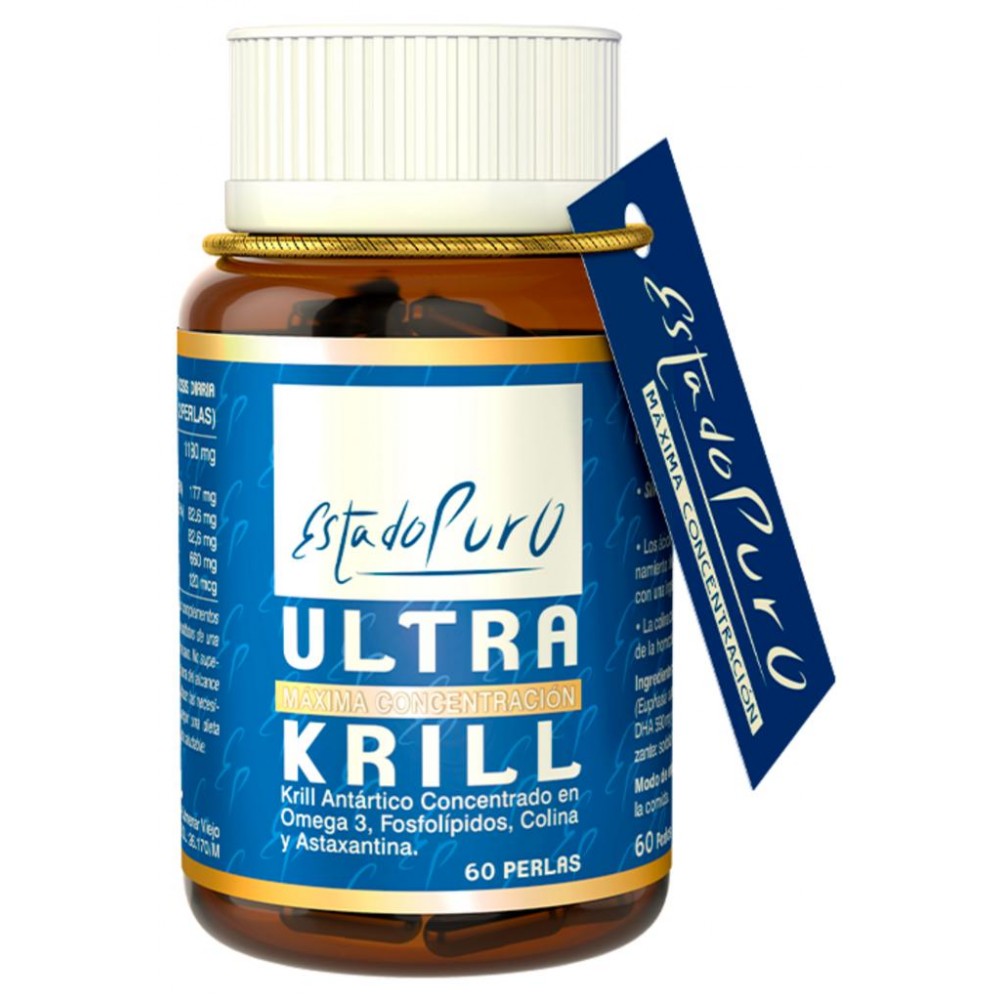 Ultra KRILL (Aceite de Krill Antártico) 60 Perlas Estado puro de Tongil Tongil M33 Ayudas niveles Colesterol y Trigliceridos ...
