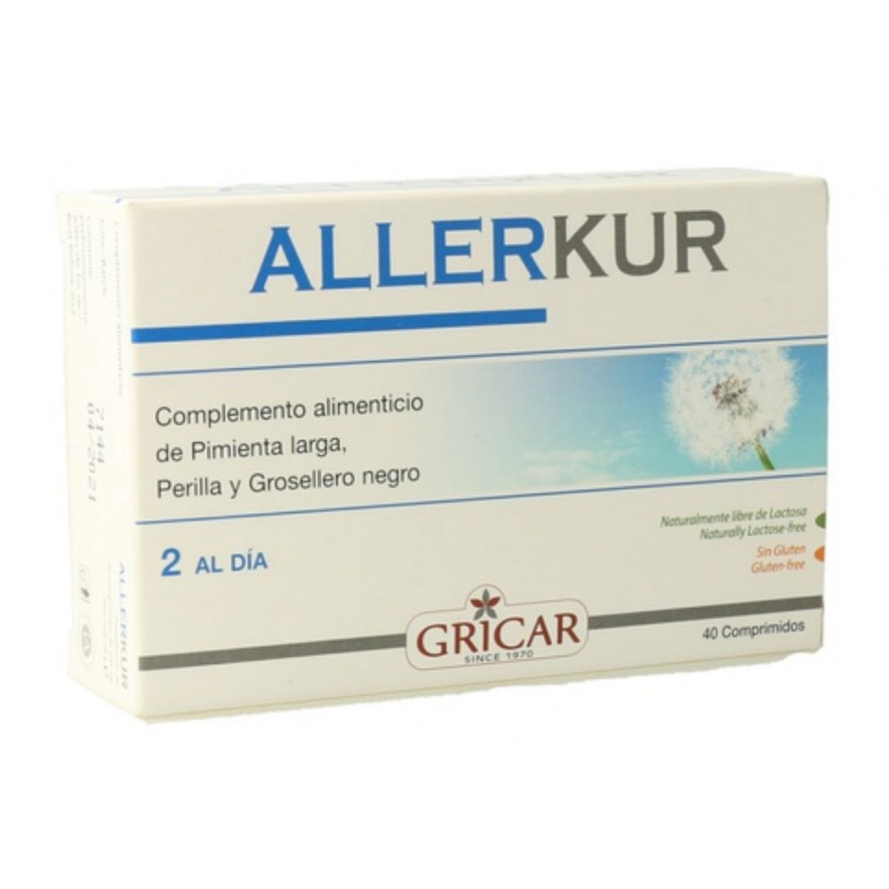 ALLERKUR (alergias) 40 comprimidos de GRICAR GRICAR GRI-39662 Sistema inmunitario salud.bio