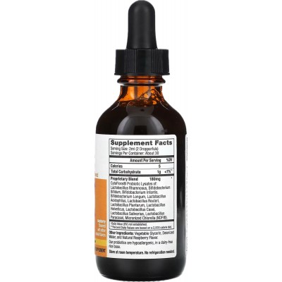 Kids, NDF Tummy, Mezcla de 11 cepas probióticas, Sabor a frambuesa, 60 ml de Bioray BIORAY BRY-46595 Ayudas aparato Digestivo...